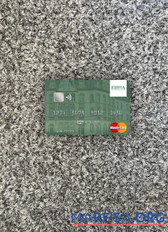 Downloadable Luxembourg Banque Fortuna mastercard photolook front real example